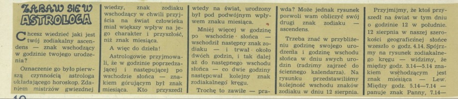 Zabaw się u astrologa