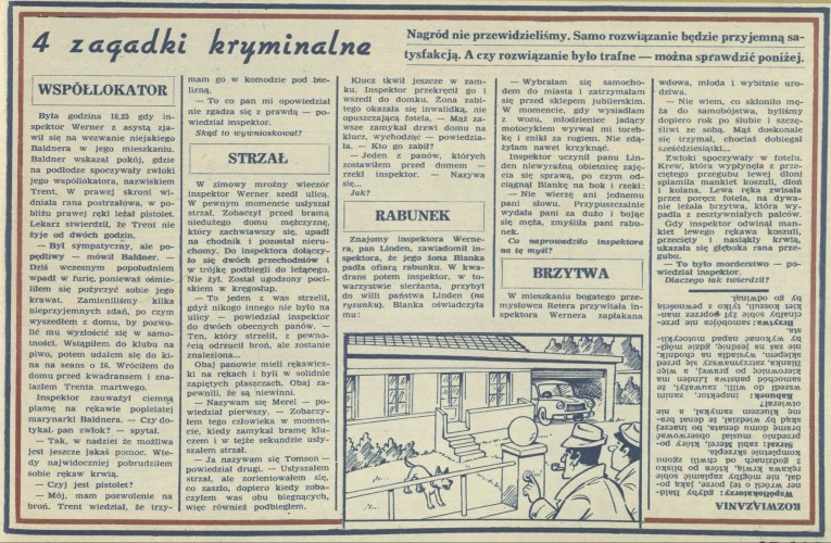 4 zagadki kryminalne