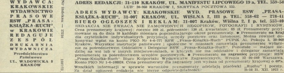 Wydawca i adres redakcji