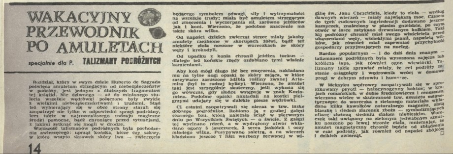 Wakacyjny przewodnik po amuletach