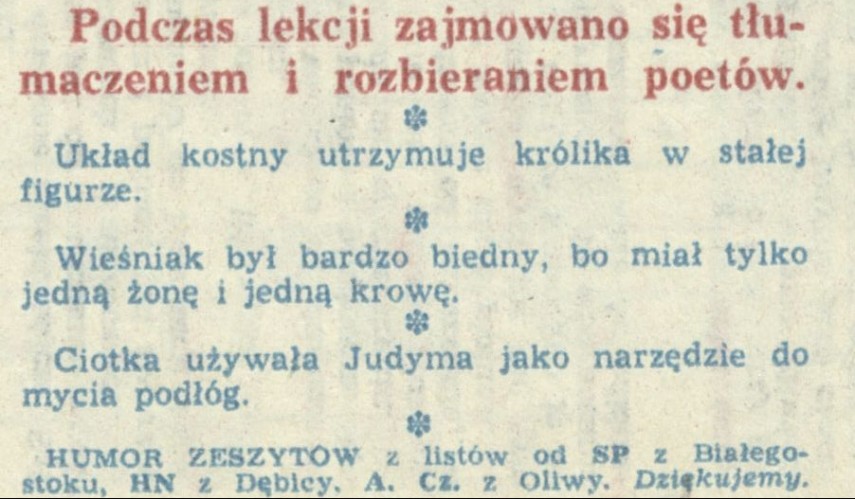 Humor zeszytów