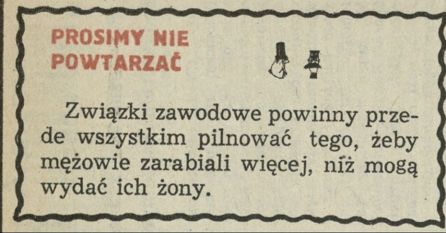 Prosimy nie powtarzać