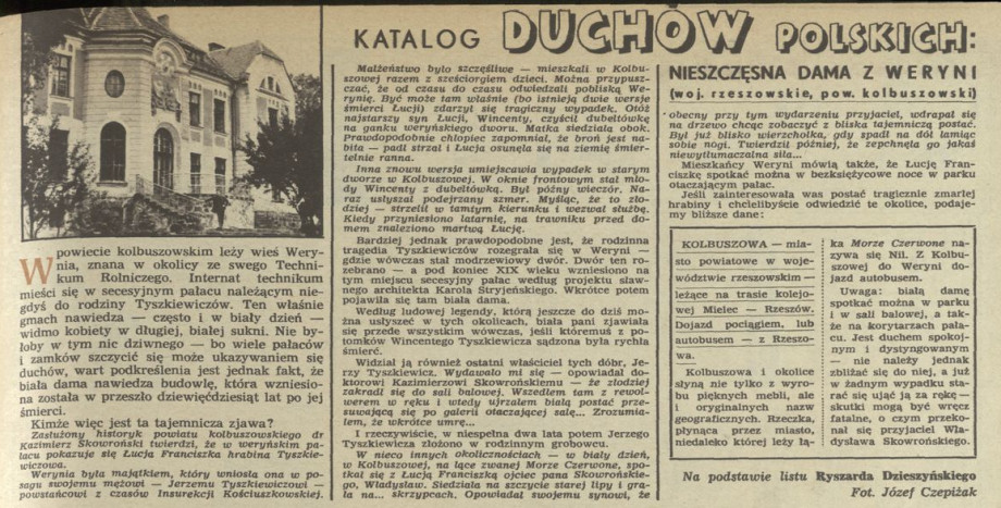 Katalog duchów polskich: Nieszczęsna Dama z Weryni