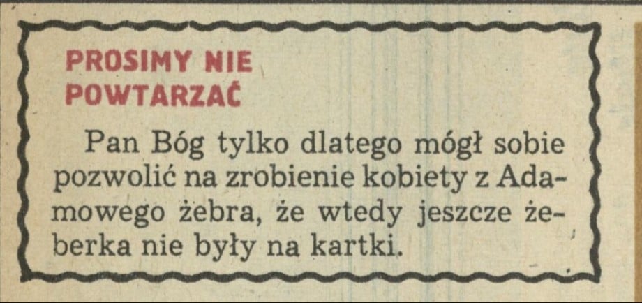 Prosimy nie powtarzać