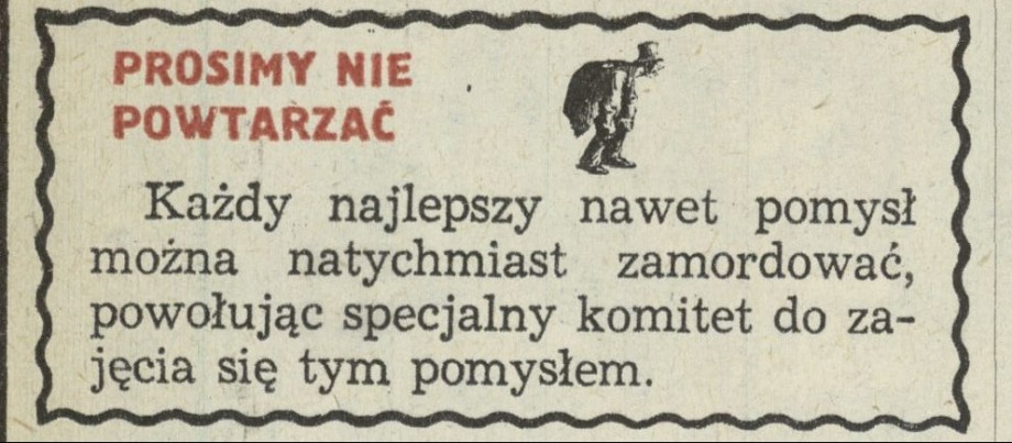 Prosimy nie powtarzać