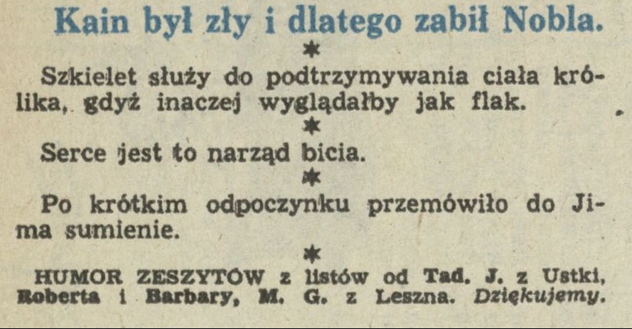 Humor zeszytów
