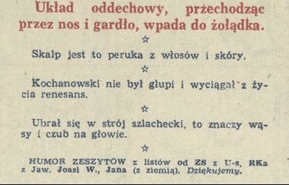 Humor zeszytów