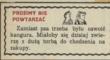 Prosimy nie powtarzać