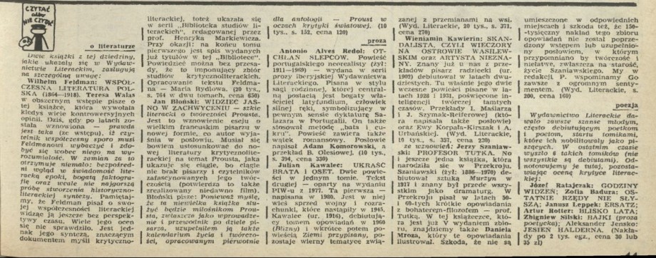 Czytać albo nie czytać?