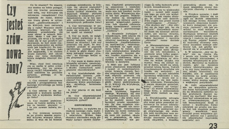 Czy jesteś zrównoważony?