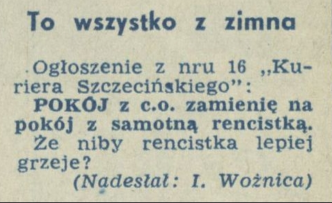 To wszystko z zimna