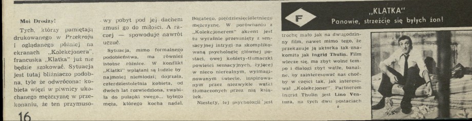 Klatka, Powodzenia stary