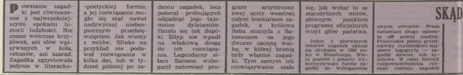 Skąd krzyżówka?