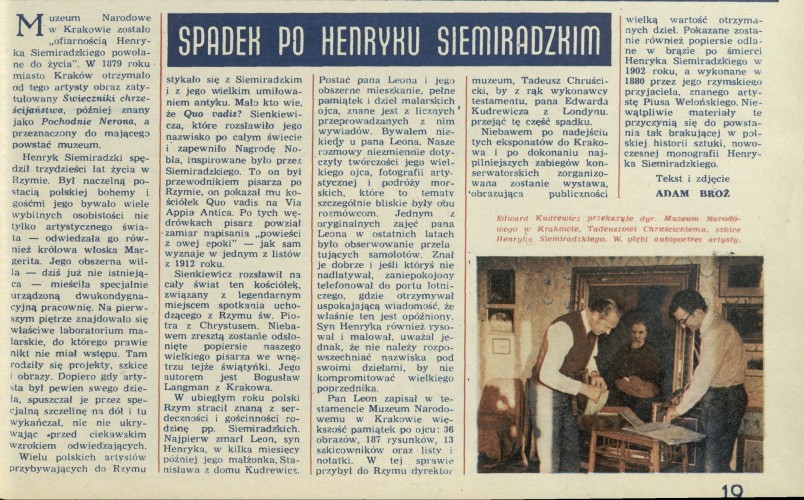 Spadek po Henryku Siemiradzkim