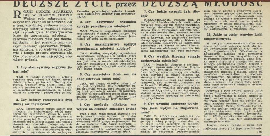 Dłuższe życie przez dłuższą młodość