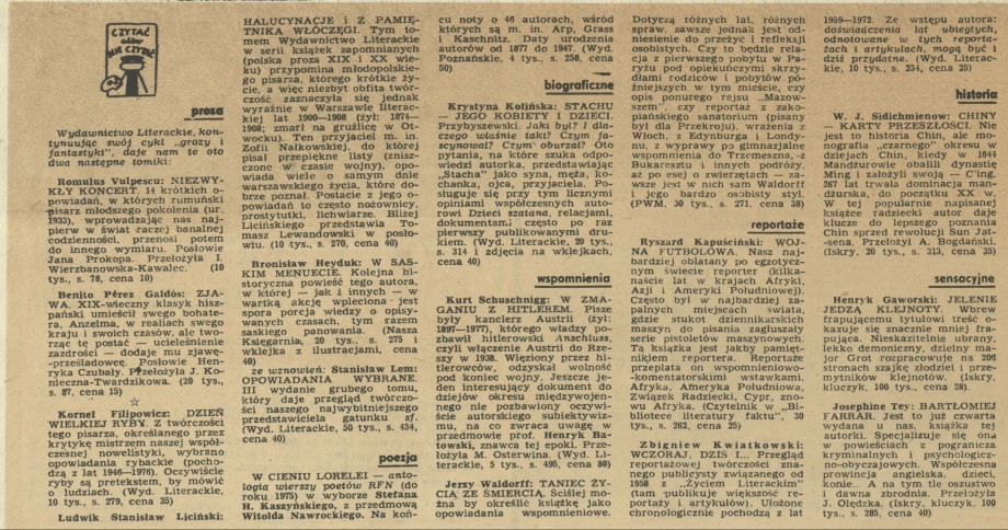 Czytać albo nie czytać?