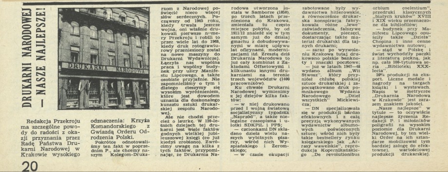 Drukarni Narodowej - nasze najlepsze