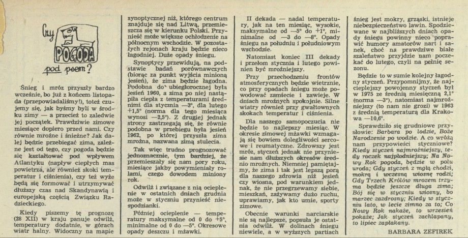 Czy pogoda pod psem?