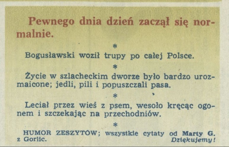 Humor zeszytów