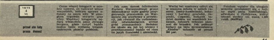 Aktualności z myszką – 4 luty 1879
