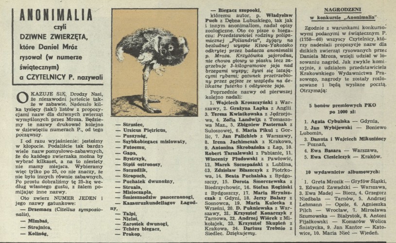 Anonimalia, czyli dziwne zwierzęta, które Daniel Mróz rysował