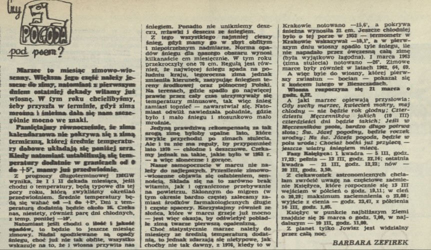 Czy pogoda jest pod psem?