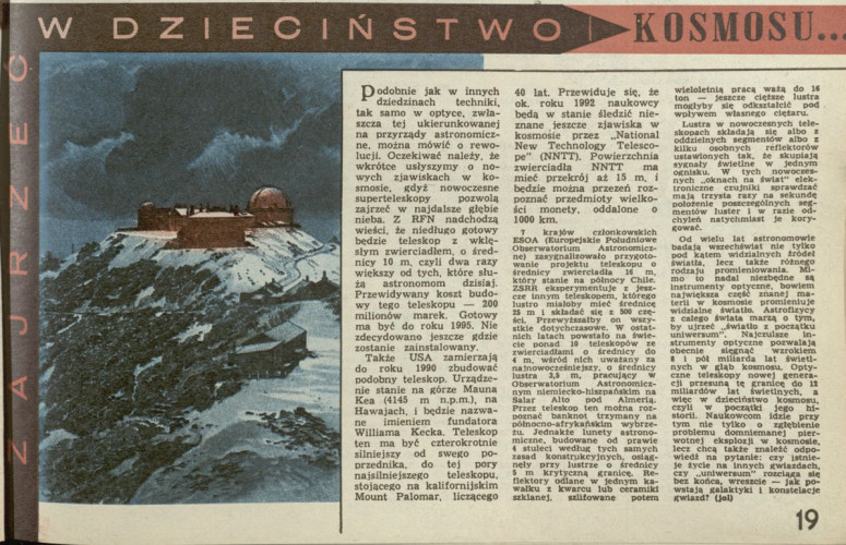 Zajrzeć w dzieciństwo kosmosu