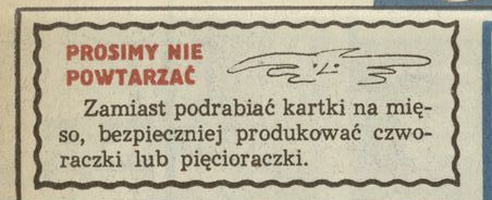 Prosimy nie powtarzać