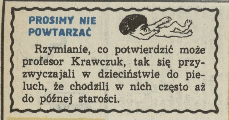 Prosimy nie powtarzać