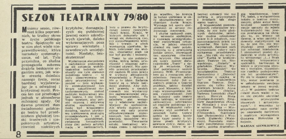 Sezon teatralny 79 / 80