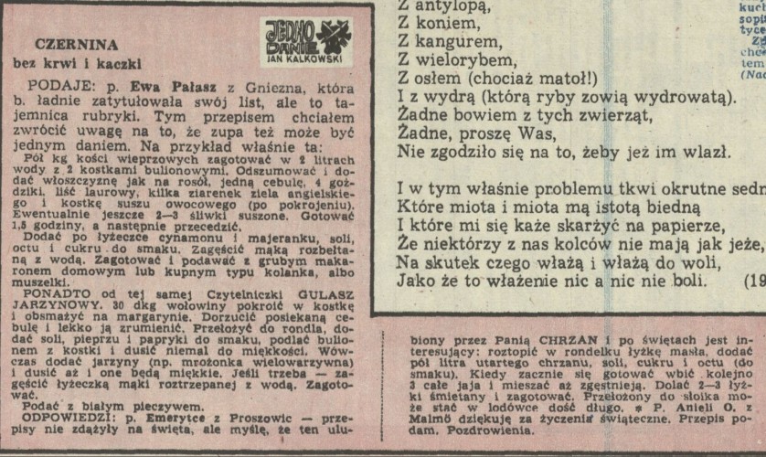 Czernina bez krwi i kaczki