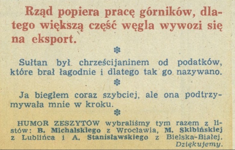 Humor zeszytów