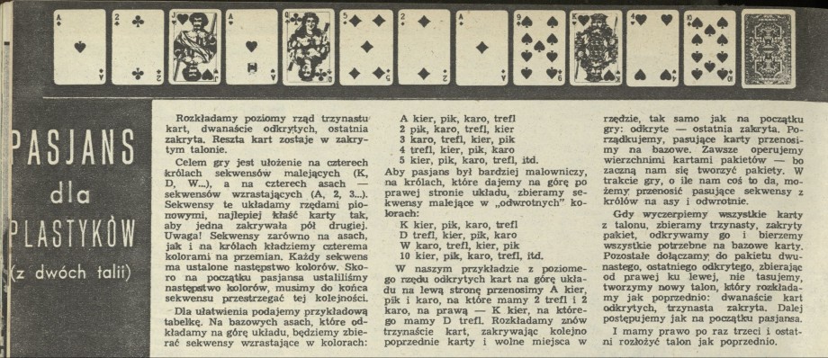 Pasjans dla plastyków