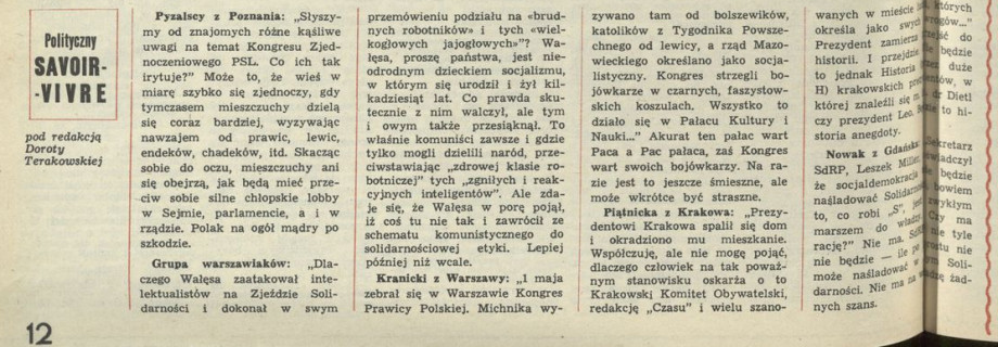 Polityczny savoir-vivre