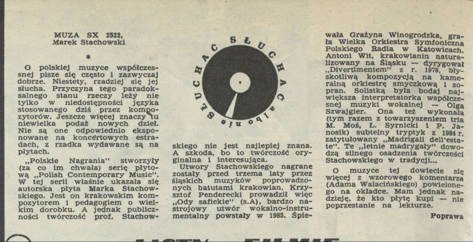 Słuchać albo nie słuchać