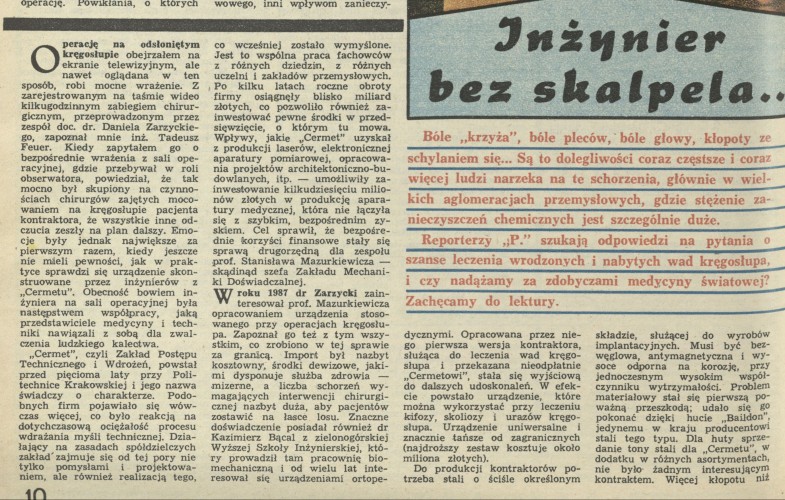 Inżynier bez skalpela...