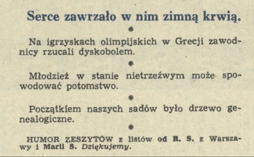 Humor zeszytów