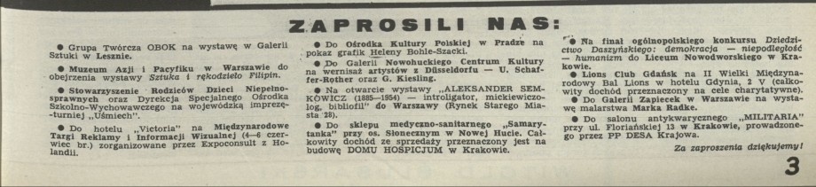 Zaprosili nas