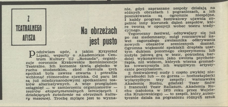 Z teatralnego afisza