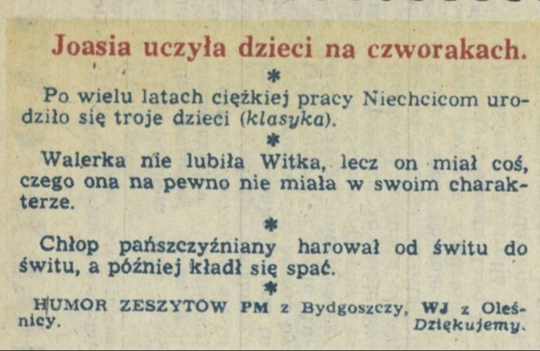 Joasia uczyła dzieci na czworakach