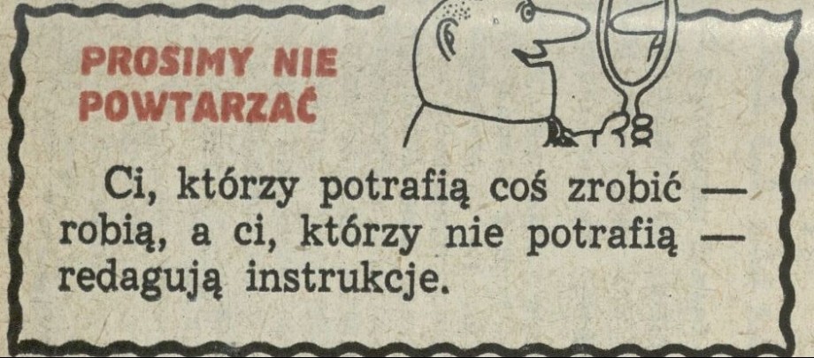 Prosimy nie powtarzać
