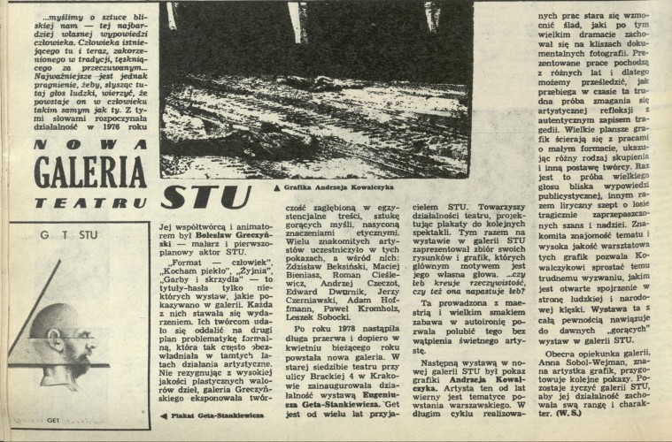 Nowa galeria Teatru Stu