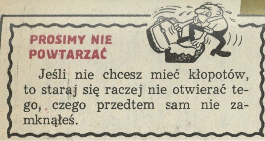 Prosimy nie powtarzać