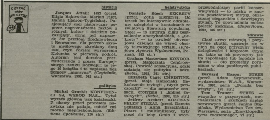 Czytać albo nie czytać?