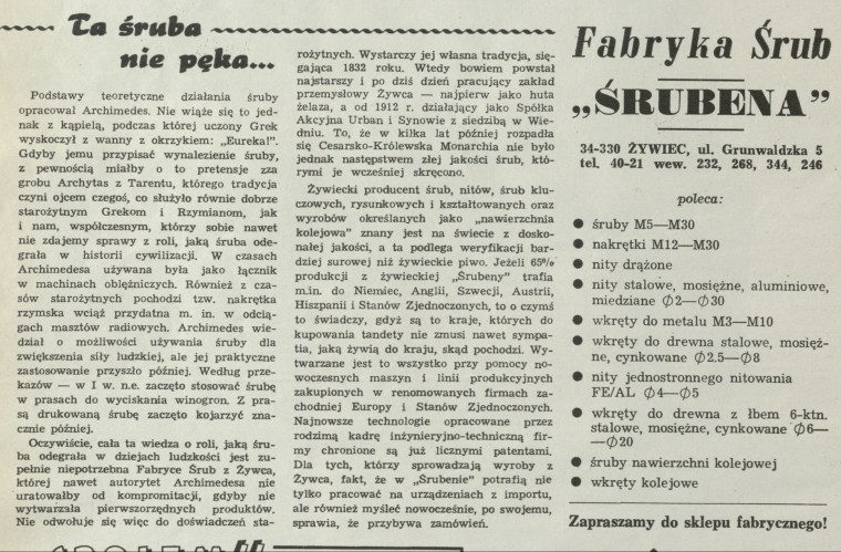 Ta śruba nie pęka...