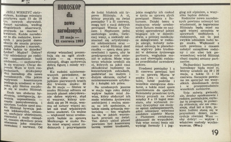 Horoskop dla nowo narodzonych