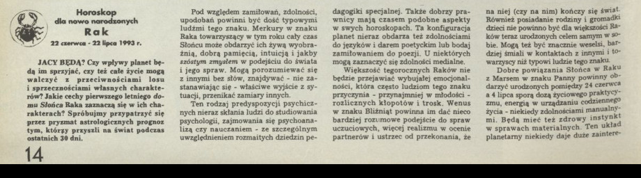 Horoskop dla nowo narodzonych