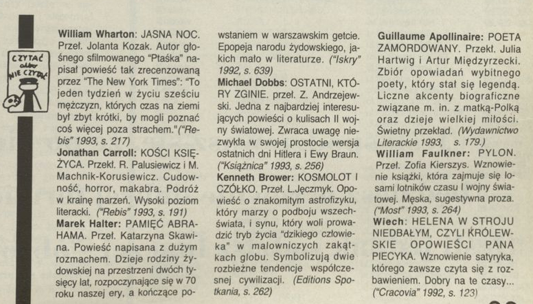 Czytać albo nie czytać?