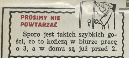 Prosimy nie powtarzać