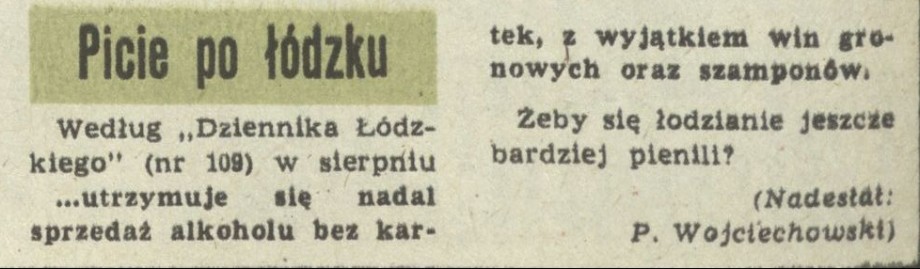 Picie po łódzku